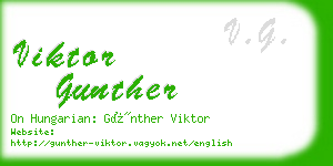 viktor gunther business card